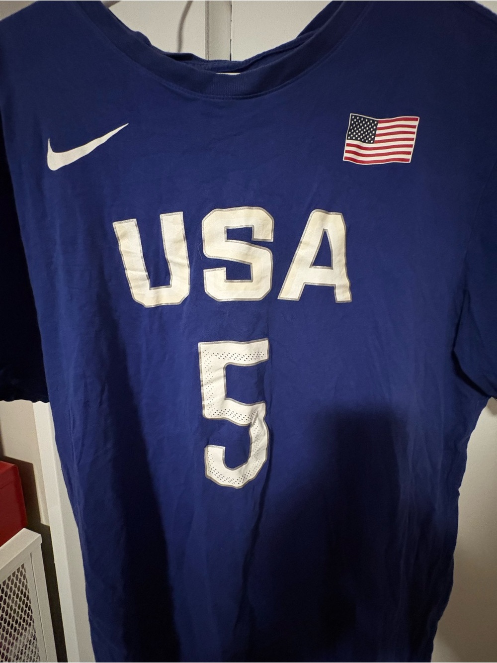 Nike Royal Blue USA Number 5 Athletic Tee